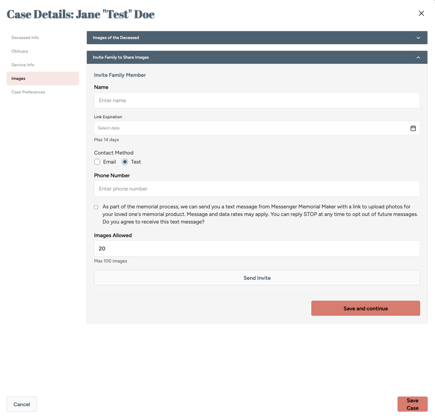 SMS consent checkbox screenshot showing the opt-in confirmation process